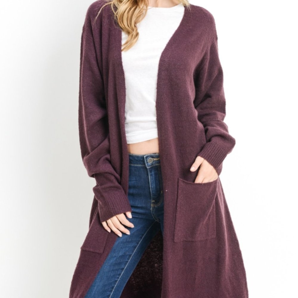 Extra Long Knit Cardigan
